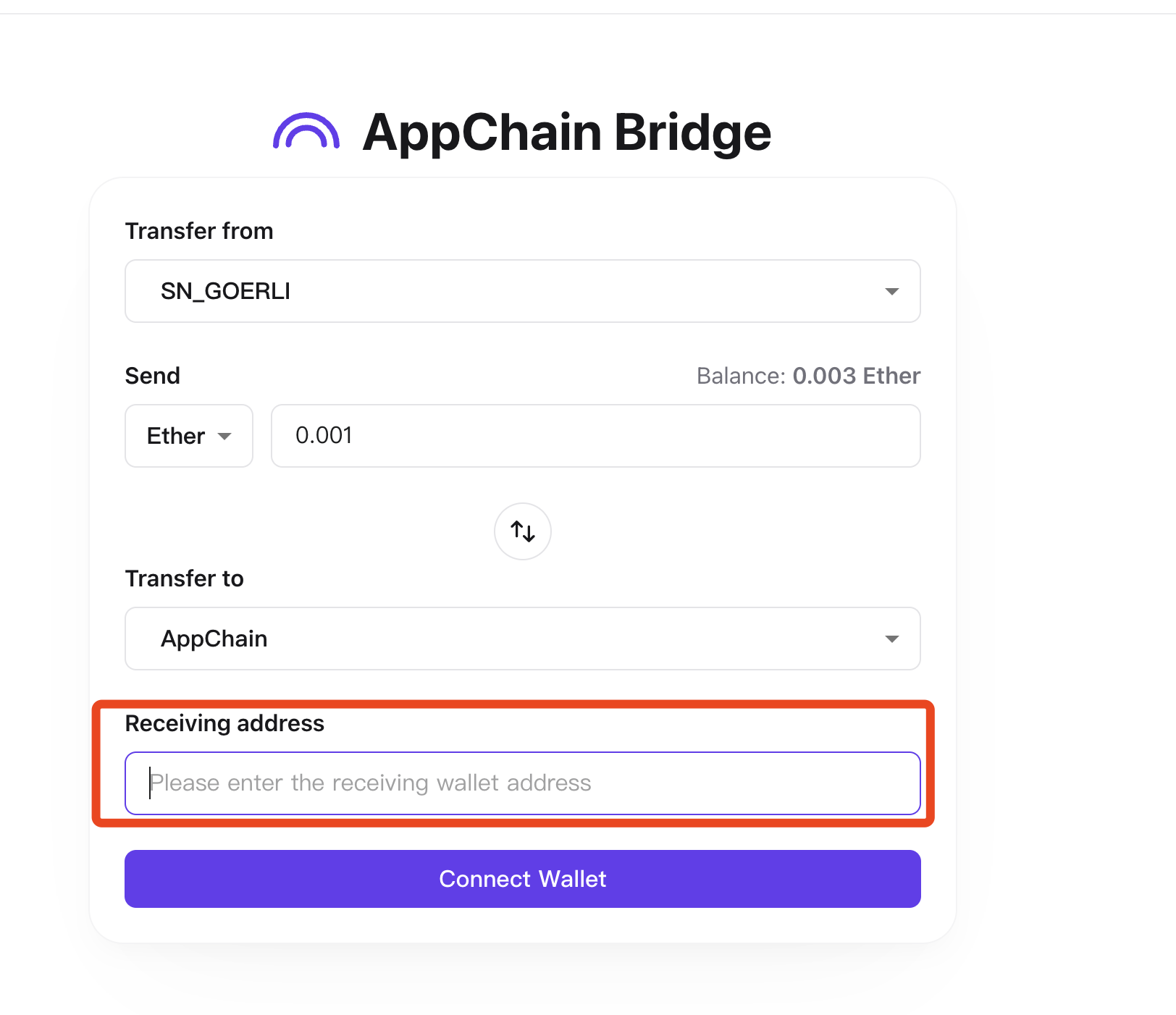 AppChainTransferDemo